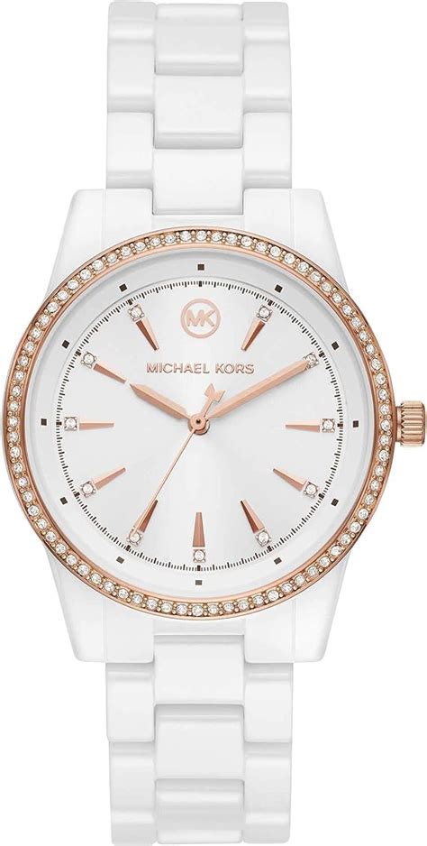 Michael Kors MK6837 Ritz Uhr Damenuhr kratzfestes Keramik 5 